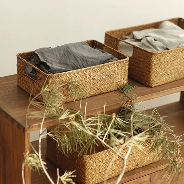 Panier en osier tressé Zerolife - Décoration intérieure, Rangement, Cuisine