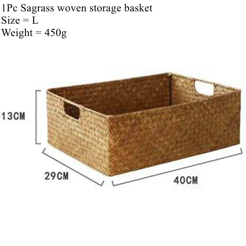 Panier en Seigle Tressé Naturel Zerolife - Rangement Maison, Cuisine, Fruits, Pain