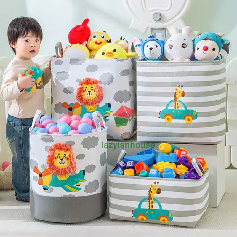 Panier de Rangement Pliant en Tissu avec Poignée - Organisateur Polyvalent pour Chambre, Placard et Jouets