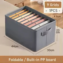 Boîte de Rangement Épaisse pour Vêtements - Pliable, 6/7/9 Compartiments pour Jeans, Pulls, Chemises - Organisateur de Placard et Tiroir