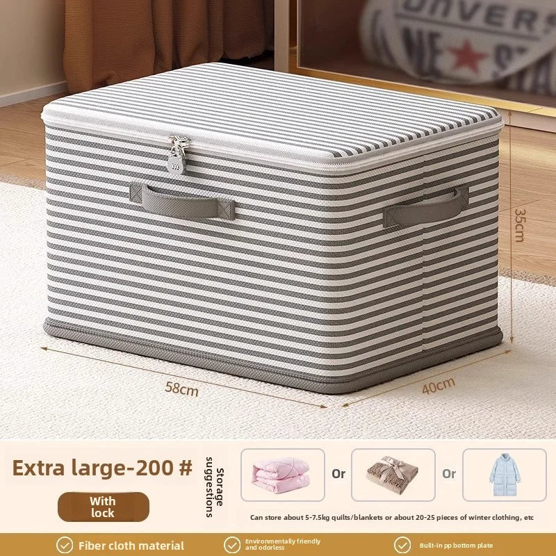 Boîte de rangement pliable et verrouillable avec mot de passe pour vêtements, couvertures et jouets