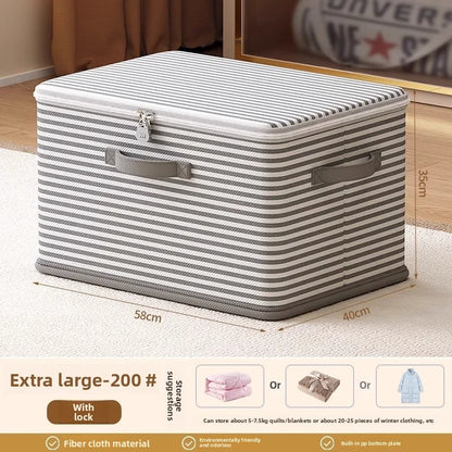 Boîte de rangement pliable et verrouillable avec mot de passe pour vêtements, couvertures et jouets