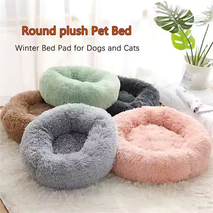 Lit Rond Douillet pour Chat et Petit Chien - Confortable et Lavable