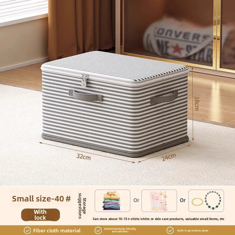 Boîte de rangement pliable et verrouillable avec mot de passe pour vêtements, couvertures et jouets