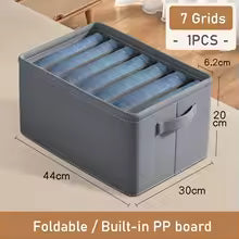 Boîte de Rangement Épaisse pour Vêtements - Pliable, 6/7/9 Compartiments pour Jeans, Pulls, Chemises - Organisateur de Placard et Tiroir
