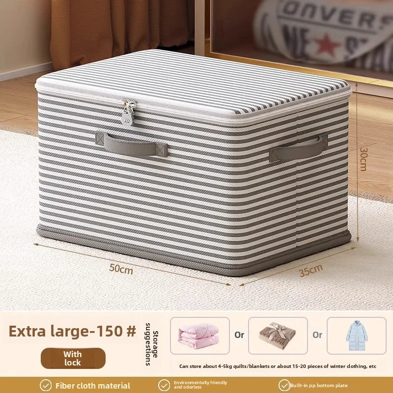 Boîte de rangement pliable et verrouillable avec mot de passe pour vêtements, couvertures et jouets