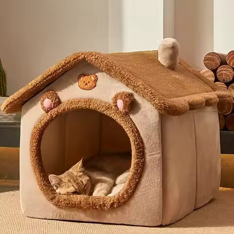 Lit Pliant et Lavable pour Chat et Petit Chien - Maison Confortable pour Animaux
