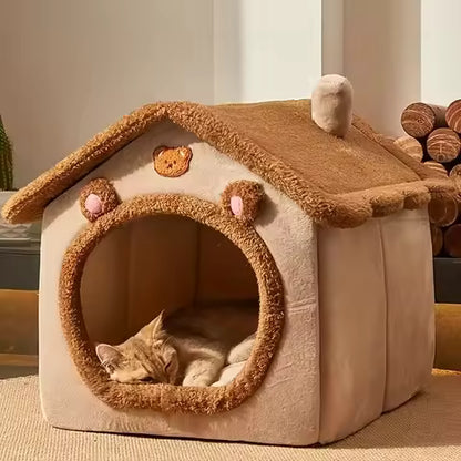 Lit Pliant et Lavable pour Chat et Petit Chien - Maison Confortable pour Animaux