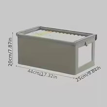 Boîte de rangement pliable en toile avec fenêtre transparente - Organiseur de placard gain de place