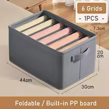 Boîte de Rangement Épaisse pour Vêtements - Pliable, 6/7/9 Compartiments pour Jeans, Pulls, Chemises - Organisateur de Placard et Tiroir