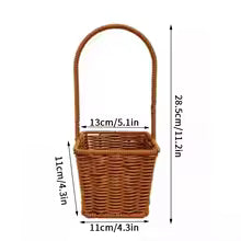 Panier de Rangement Tressé en Rotin - Idéal Fruits, Légumes, Pain, Pique-Nique & Organisation