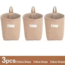 Lot de 3 paniers de rangement en jute et lin - Organisateur polyvalent pour plantes, jouets et décoration intérieure