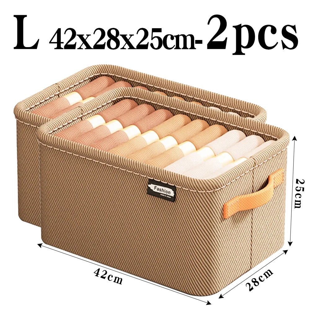 Boîte de Rangement Épaisse pour Vêtements : Pantalons, Pulls, Jeans - Organiseur de Placard et Tiroir