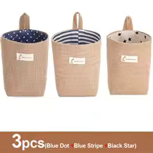 Lot de 3 paniers de rangement en jute et lin - Organisateur polyvalent pour plantes, jouets et décoration intérieure