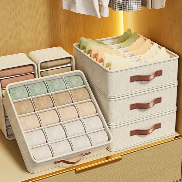 Boîte de Rangement Modulable pour Tiroirs : Organiseur pour Sous-vêtements, Chaussettes, Soutiens-gorge et Accessoires