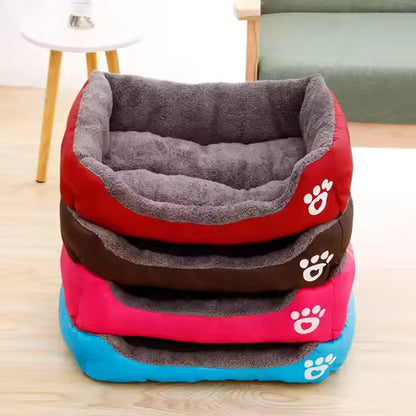Lit Chien et Chat Chaud - Nid Douillet Carré Confortable pour Petits et Grands Animaux