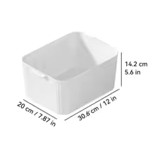 Boîte de Rangement Multifonction WORTHBUY avec Poignée - Organiseur Polyvalent pour Bureau, Cuisine, Salle de Bain