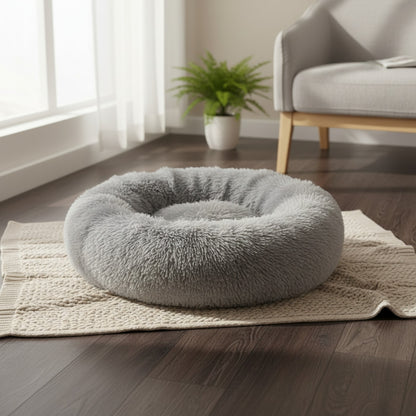 Lit Rond Douillet pour Chat et Petit Chien - Confortable et Lavable