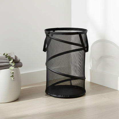 Panier à Linge Pliant avec Cadre en Fil - Rangement Organisé pour Linge Sale