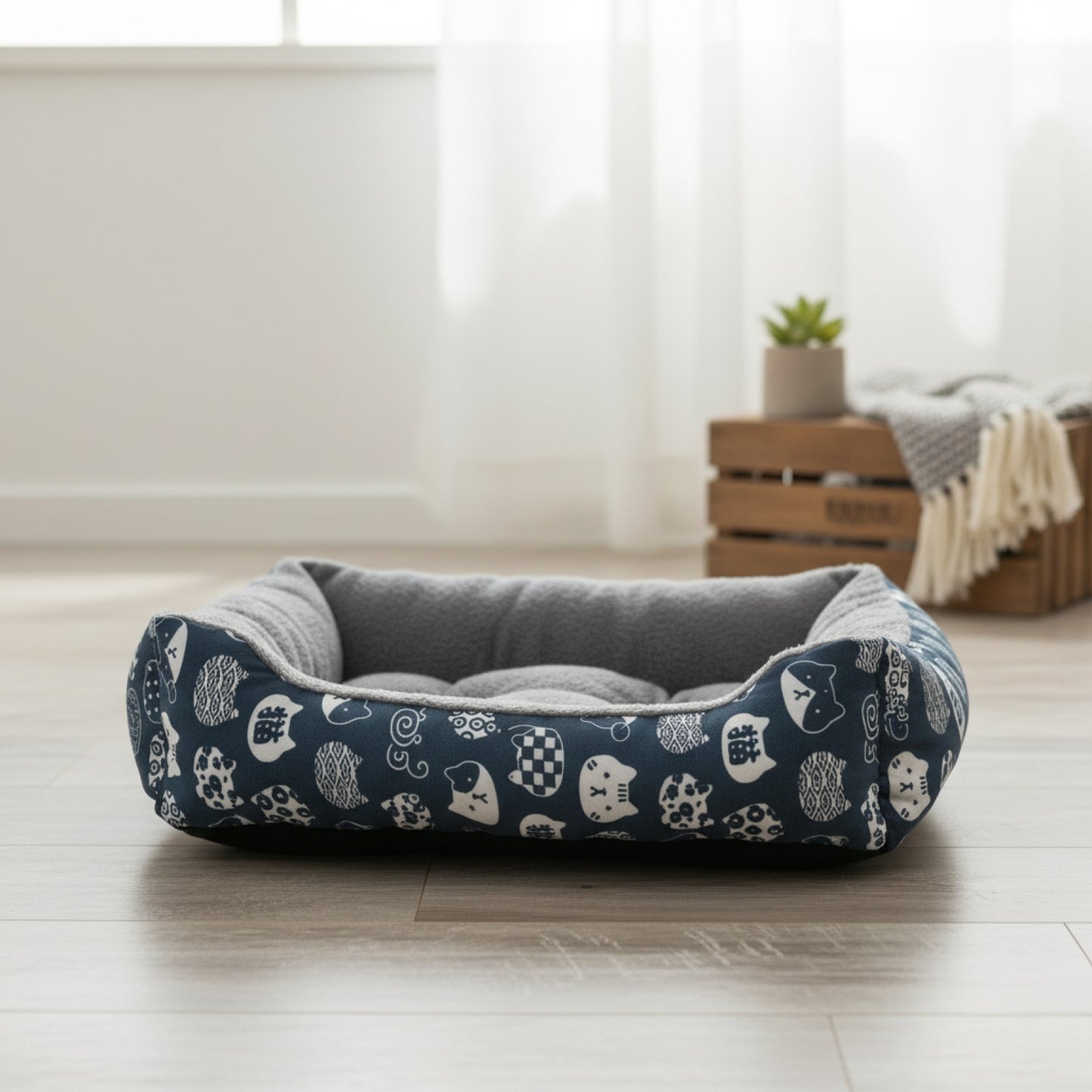 Lit d'hiver douillet pour chien et chat - Nid chaud et confortable