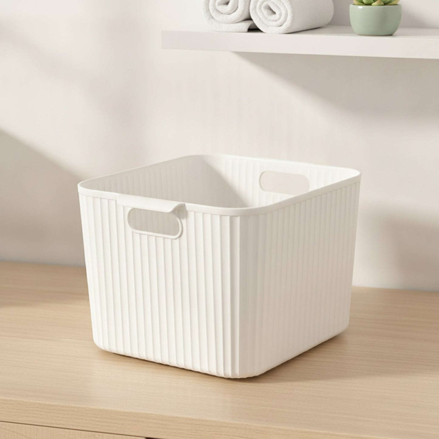 Boîte de Rangement Multifonction WORTHBUY avec Poignée - Organiseur Polyvalent pour Bureau, Cuisine, Salle de Bain