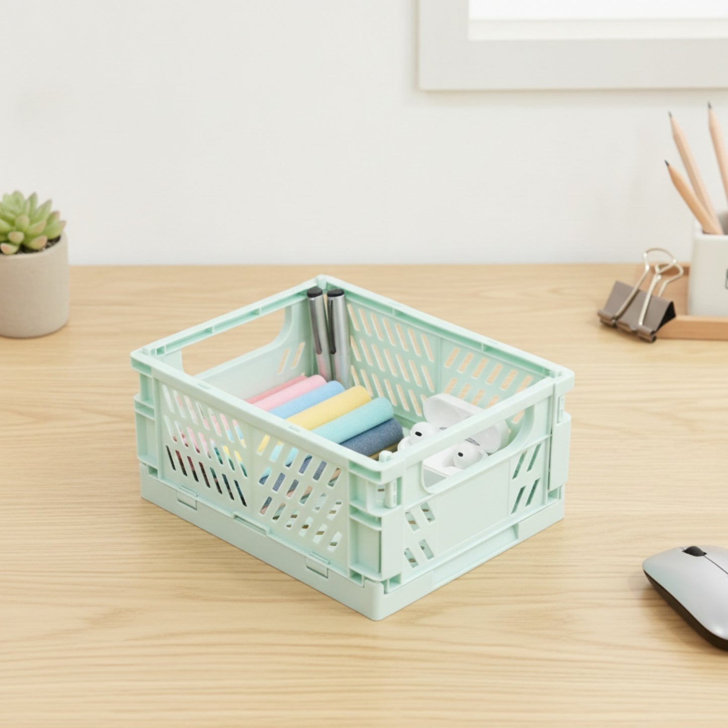 Boîte de rangement pliable et polyvalente pour bureau et maison