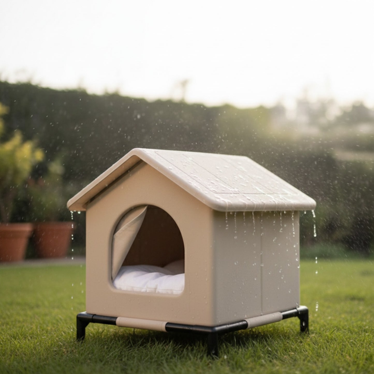 Abri Pliable pour Chats Errants : Nid Imperméable et Frais pour l'Été
