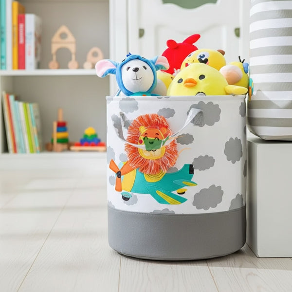 Panier de Rangement Pliant en Tissu avec Poignée - Organisateur Polyvalent pour Chambre, Placard et Jouets