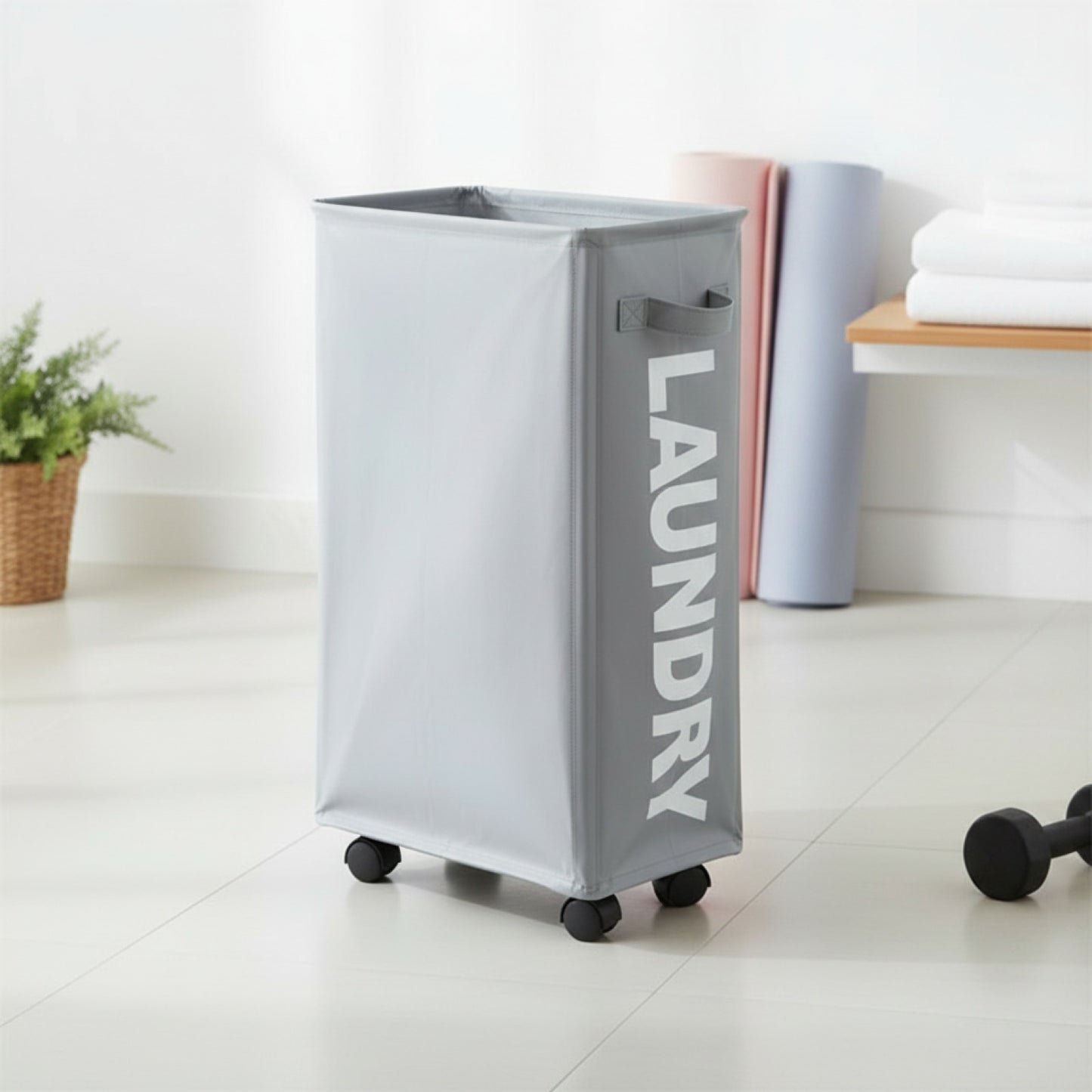 Panier à Linge Pliable et Imperméable avec Roues - Grande Capacité pour Vêtements Sales et Rangement Multifonctionnel