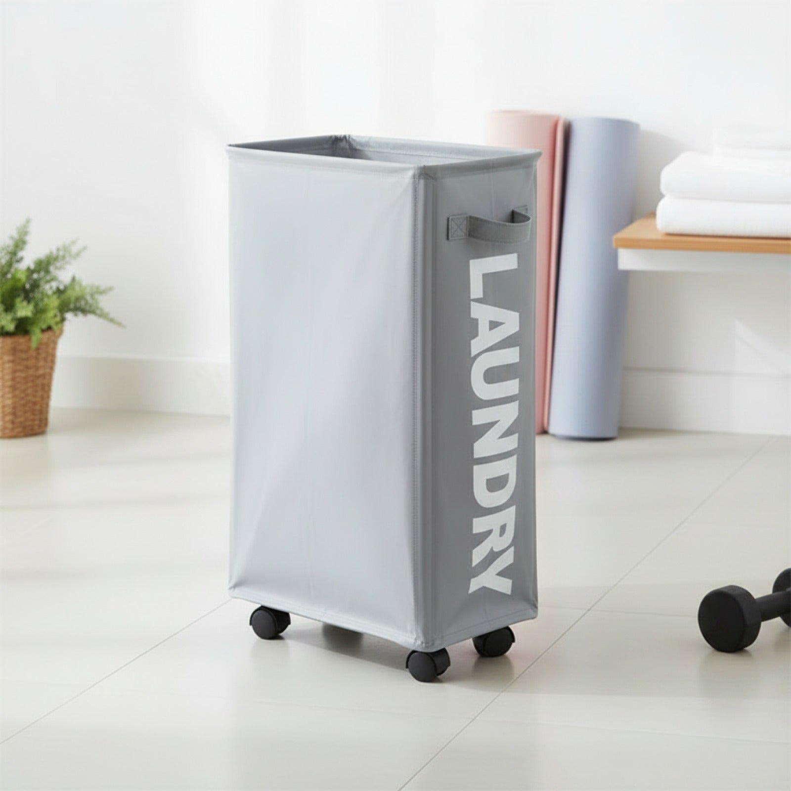 Panier à Linge Pliable et Imperméable avec Roues - Grande Capacité pour Vêtements Sales et Rangement Multifonctionnel