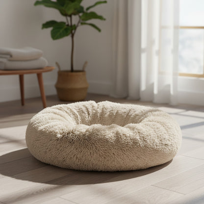 Lit Rond Doux et Chaud pour Chien - Tailles 40-90 cm