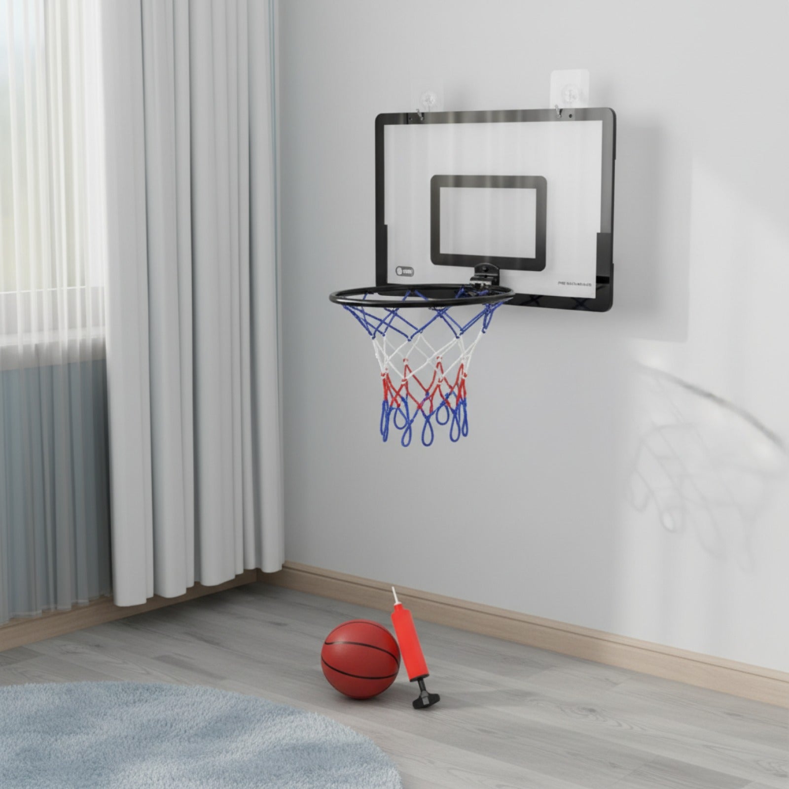 Mini Set de Basketball Mural pour Enfants - Jeu d'Intérieur Sans Perforation