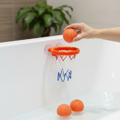 Panier de Basket pour Tout-Petits avec Balles Souples et Ventouses - Jeu d'Intérieur/Bain