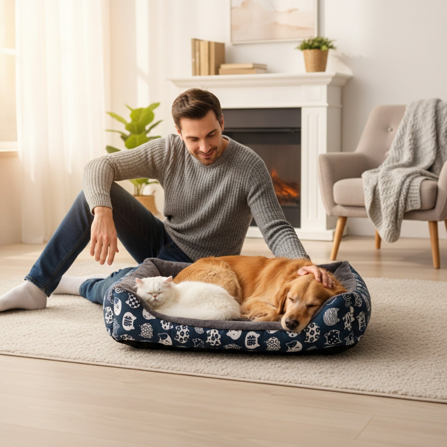 Coussin Confortable pour Chien et Chat - Idéal Hiver & Toutes Tailles