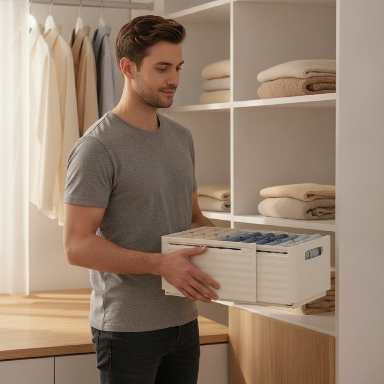 Boîte de Rangement Modulable pour Vêtements et Cuisine - Organiseur Polyvalent