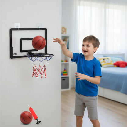 Mini Set de Basketball Mural pour Enfants - Jeu d'Intérieur Sans Perforation
