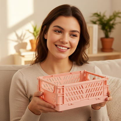 Boîte pliable rangement multifonction