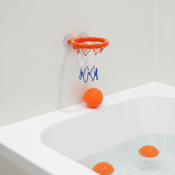 Panier de Basket pour Tout-Petits avec Balles Souples et Ventouses - Jeu d'Intérieur/Bain