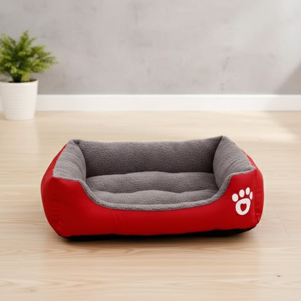 Lit Chien et Chat Chaud - Nid Douillet Carré Confortable pour Petits et Grands Animaux