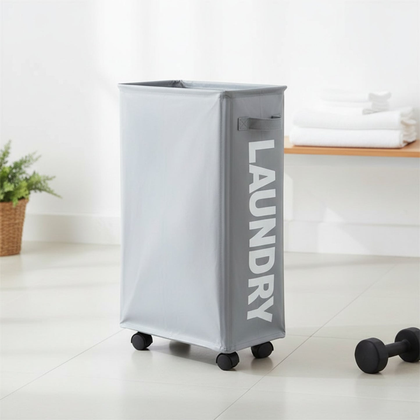 Panier à Linge Pliable et Imperméable avec Roues - Grande Capacité pour Vêtements Sales et Rangement Multifonctionnel