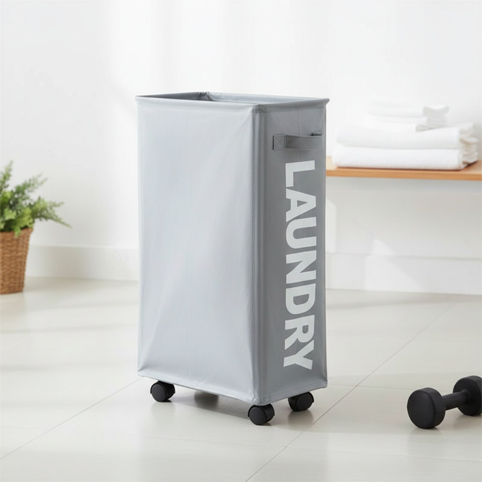 Panier à Linge Pliable et Imperméable avec Roues - Grande Capacité pour Vêtements Sales et Rangement Multifonctionnel
