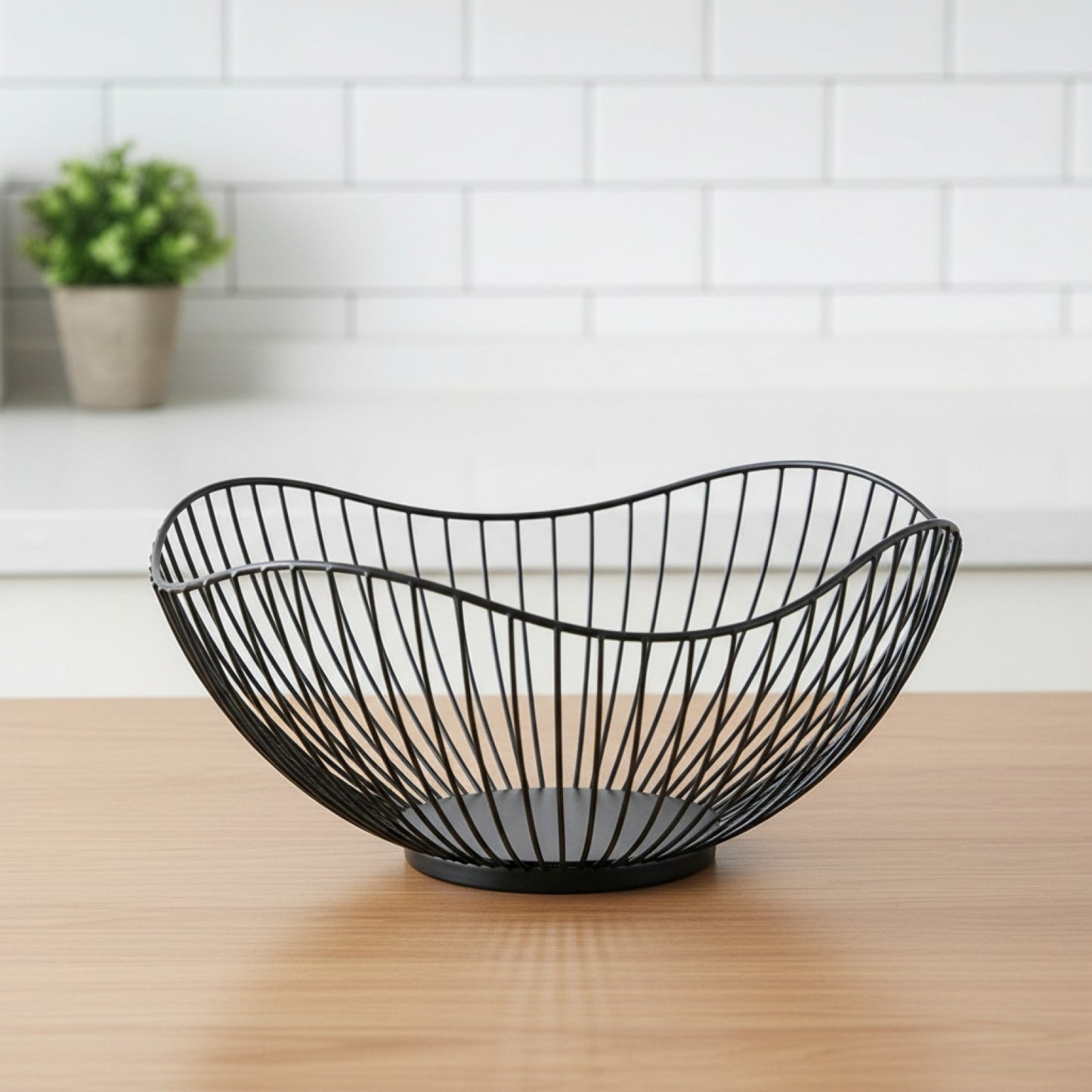 Panier à Fruits Rond en Métal - Bol de Rangement Polyvalent pour Cuisine