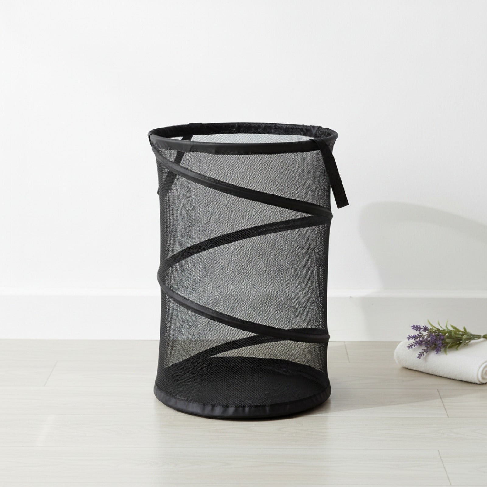 Panier à Linge Pliant avec Cadre en Fil - Rangement Organisé pour Linge Sale