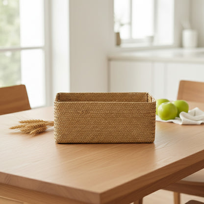 Panier Tissé Naturel en Herbes Marines et Paille - Rangement Cuisine & Déco